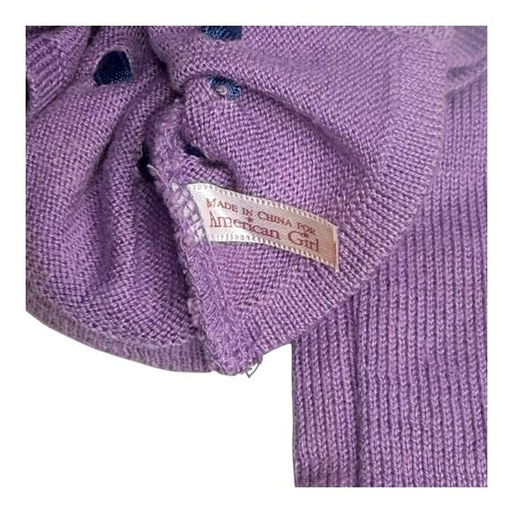VTG American Girl Today Go Anywhere Meet Outfit SWEATER Blue Ribbon Tie Front - Picture 4 of 5
